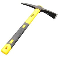 Geschmiedete Unkraut Mattock Hacke 38,1 cm, einteilig, intakt gesenkgeschmiedet, kunststoffbeschichteter Fiberglasgriff, 635g - Gartenarbeit Werkzeug, Bodenschäden Suche, Camping Ausrüstung