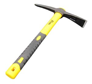 Geschmiedete Unkraut Mattock Hacke 38,1 cm, einteilig, intakt gesenkgeschmiedet, kunststoffbeschichteter Fiberglasgriff, 635g - Gartenarbeit Werkzeug, Bodenschäden Suche, Camping Ausrüstung