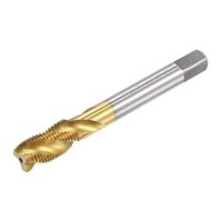 Hochwertiger Gewindebohrer mit Spiralnut M10 x 1, Schnellarbeitsstahl, Titanbeschichtung, für Maschinengewindebohren und -schneiden