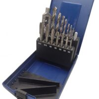 Gewindeschneider Set von PRO by Lienemann, 15-teilig, HSS Material, M3 bis M12, Kernlochbohrer und Einschnittgewindebohrer mit Windeisen, hochwertige Werkzeuge für Innengewinde herstellen