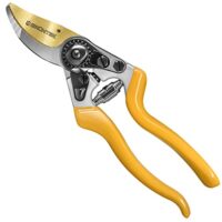 GRÜNTEK Premium Gartenschere Z-25, Geschmiedet, TITAN beschichtete SK5 Präzisionsklinge, Baumschere Rebschere Ergonomisch 215 mm, Bypass Rosenschere Antihaftbeschichtet