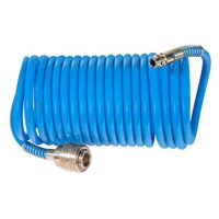 Güde DL-Spiralschlauch 5 mm/5 m für Druckluft-Kompressoren, schnelle und einfache Verbindungsmöglichkeit, Knickschutz für lange Haltbarkeit, aus widerstandsfähigem PU-Material