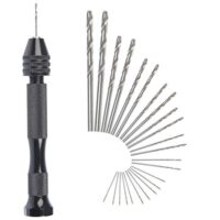 Handbohrmaschine mit Spiralbohrern, 25 Stück Mikro-Bit für verschiedene Anwendungen wie Schmucksachen und Modellbau