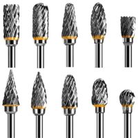 Hartmetall-Frässtifte mit Doppelschnitt, Hartmetall-Rotationsfräser-Set, Schäfte-Bohrer für DIY-Holzbearbeitung, Schnitzen, Metallpolieren und Gravieren