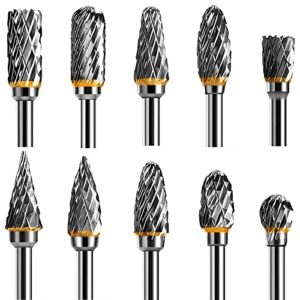 Hartmetall-Frässtifte mit Doppelschnitt, Hartmetall-Rotationsfräser-Set, Schäfte-Bohrer für DIY-Holzbearbeitung, Schnitzen, Metallpolieren und Gravieren