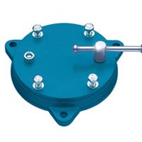 Heuer Drehteller für Schraubstock 120 mm, geschlossene Aufnahmeplatte, Drehkranz aus Stahlgeschmiedetem Material, Gewicht: 2,5 kg, freie Drehbarkeit um 360°