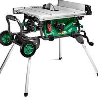 HiKOKI Tischkreissäge C10RJ, 1500 Watt, Sägeblatt Ø255mm, Softstart, Parallelanschlag, Tischverbreiterung, Elektrische Bremse, Überlastschutz, inkl. Untertisch mit Rädern