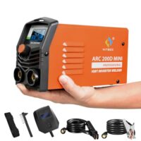 HITBOX ARC200D MINI 2 in 1 Schweissgerät Kompakt Elektro Schweißgerät mit LCD SYN Digitalanzeige Inverter Schweissgerät MMA E-Hand/Lift TIG/Hot Start/Arc Force/VAD/Schutzschild