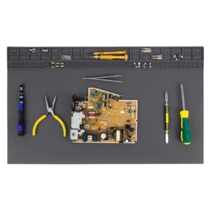Hitzebeständige Lötmatte für Elektronikreparaturen, Silikon-Lötunterlage mit Schraubenposition zum Löten und Reparieren