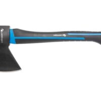 Höger Technik Universalaxt mit Glasfaserstiel für Garten und Wald, 600g schwer, ergonomischer Griff und gehärtetes Axtblatt.