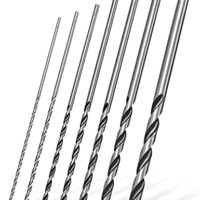 Holzbohrer Set lang, scharf und zentriert - 7 Bruchfeste Schlangenbohrer für Holz, Spiralbohrer 30cm, extra lange Bohrer Ø 4,5,6,7,8,10,12 x 300mm