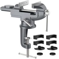 Housolution 360-Drehbarer Schraubstock mit Amboss und Achse, universell einsetzbar, hochwertige Materialien, Langzeitstabilität und Haltbarkeit, ideal für Handwerker und Do-It-Yourself-Fans