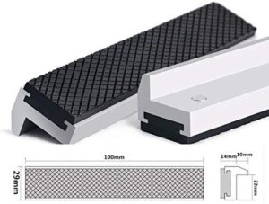 HRB Schraubstock-Schutzbacken 100 mm, extra weiche Backen für Schraubstock drehbar mit Spannbacken, Ersatzbacken aus Aluminium mit Magneten