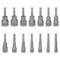 Steckschlüssel Set 1/4, 6-19mm Nuss Set Magnetisches Sechskant Stecknuss set für Akkuschrauber, Schlagschrauber Nüsse mit Magnet Steckschlüsselsatz 1/4"