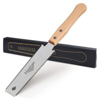 Japansäge Handsäge, Heatigo Zweischneidig Zugsäge 11/17 TPI Holz Feinsäge japanische Säge Bündigschnittsäge für Heimwerken Holzbearbeitungswerkzeuge Outdoor Säge