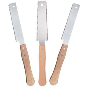3er Set Japansägen, 300mm Holzsäge mit Doppelseitiger Sägezahn, SK5 Karbonstahl Japanische Säge, Japansäge Handsäge für präzise Holzarbeiten, effiziente und komfortable Arbeit, ideal für Zimmerei, Baum- und Gartenpflege
