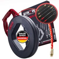 Kabel-Einziehhilfe, Retractable Spiral, Cable-Retraction-Aid, Shatterproof für Pull-Wire, Kabel-Zieher für Cables und Electrical-Polyester-Pull-Wire mit 5-Anpassern