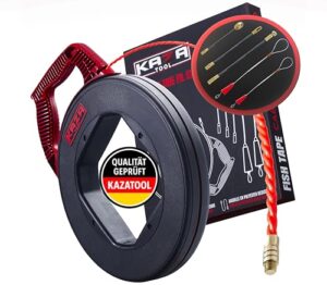 Kabel-Einziehhilfe, Retractable Spiral, Cable-Retraction-Aid, Shatterproof für Pull-Wire, Kabel-Zieher für Cables und Electrical-Polyester-Pull-Wire mit 5-Anpassern