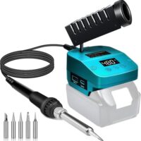 Kabelloser Lötkolben für Makita 18V Akku, Schnelles Aufheizen Lötstation mit LED Digitale Display, Mobilität Soldering Iron mit USB&Type-C für Heimwerker, Gerätereparatur, Drahtschweißen (Ohne Akku)