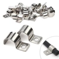 Kabelschellen aus Metall, 25 Stück, Durchmesser 16mm, V2A Edelstahl 304, korrosionsbeständig, für Kabel und Rohre geeignet, Befestigungsschelle für Outdoor- und Indoor-Anwendung