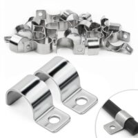 25 Stück Kabelschellen Metall Rohrschellen 18mm V2A Edelstahl 304 für Ø 17-18.5mm Kabel Unterputz Wasserrohre Installation