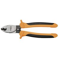 NEO TOOLS Kabelschneider für Kupfer- und Aluminiumkabel, 160 mm, DIN 5749, gehärtete Backen, Chrom-Vanadium-Stahl, ergonomischer Griff