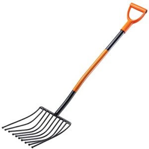 Robuste Kartoffelgabel mit langem Stiel aus robustem Stahl, Forke mit D-Griff, ideal für Garten und Feldarbeit