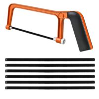 Kleine Metallsäge, Hand Bügelsäge, Mini Handsäge für Metall, Holz, Kunststoff - 30 Austauschbare Sägeblätter