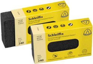 Universelles Werkzeug für vielfältige Oberflächenbearbeitungen, Schleiffix Handklotz aus robusten Materialien für das Reinigen, Glätten und Abstumpfen auf unterschiedlichen Materialien wie Farbe/Lack, Glas/Stein, Holz, Kunststoff, Leder und Metall