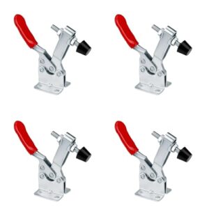 Kniehebelspanner Set aus 4 Stücken, für Maschinen, Holzbearbeitung und Schweißen, GH-201-B Toggle Clamp, 90 kg Fassungsvermögen