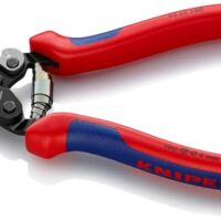 KNIPEX Drahtseilschere für intensiven Einsatz, Hochfestdrahtseile bis Ø 4 mm und Kabel bis Ø 6 mm schneiden, kompakte Größe und geringes Gewicht