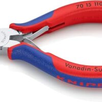 KNIPEX Seitenschneider mit Mehrkomponenten-Hüllen, verchromt, Länge 110 mm, Gewicht 70 g, Schneidenhärte 62 HRC