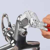 KNIPEX Zangenschlüssel mit Kunststoff überzug und Verchromung, ideal für Heimwerker und Handwerksbranche