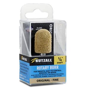 Kutzall Original Kugelkopffräser, fein - Holzbearbeitungswerkzeug für Bosch, DeWalt, Milwaukee, Makita. Abrasives Wolframkarbid, 3⁄4" (19mm) Dia. X 1-1⁄8" (28.5mm) Länge, BN-34G