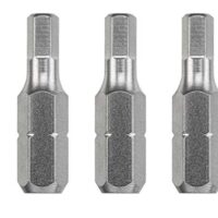 Drei Hexagonschrauben 25 mm lang aus hochwertigem TQ60 Stahl für industrielle Anwendungen