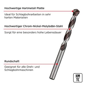 Hochleistungs-Steinbohrer für Beton, Granit, Klinker und Mauerwerk mit hochwertiger Hartmetallplatte