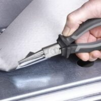 Kwb Rundzange Professional 160 mm nach DIN ISO 5745 lange Backen, CV-Stahl, extra lange Backen für Heimwerker und Profis