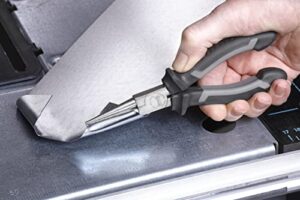 Kwb Rundzange Professional 160 mm nach DIN ISO 5745 lange Backen, CV-Stahl, extra lange Backen für Heimwerker und Profis