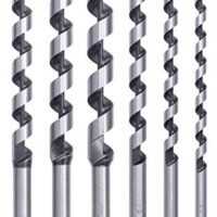 Ergonomisches und zuverlässiges Bohrwerkzeug, 6-teiliges Holz-Bohrer Set von kwb mit CV-Stahl gefertigte Schlangenbohrer und Sechskant-Aufnahmeschaft