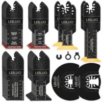 LEILUO 29-teiliges Multitool-Sägeblatt-Set, universelle Klingenschnittstelle, kompatibel mit Einhell Makita DTM51Z, Dremel, Parkside und mehr