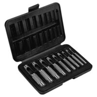 TOPEX Lochschneider-Set, 9 Größen (3–12 mm), aus legiertem Stahl, mit Aufbewahrungsbox, ideal für Holz, Kunststoff, Linoleum und mehr
