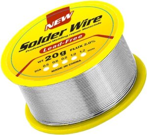 Bleifreier Lötzinn mit Kolophoniumkern und Flussmittel, 20g Solder Wire für Reparaturen und Heimwerker-Arbeiten an Elektronischen Komponenten