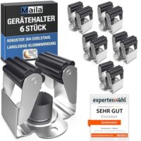 Robuster Edelstahl-Gerätehalter, 304er Edelstahl rostfrei, Wandhalterung für Besen, Werkzeughalter mit starker Klemmwirkung