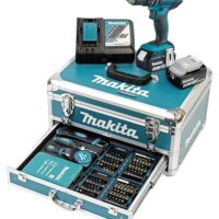Makita DHP482RFX9 Schlagbohrschrauber 18V / 3,0 Ah mit 2 Akkus und Ladegerät in einem Alukoffer. Perfekt für professionelle Einsatz.