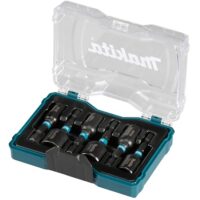 Makita E-15768 Impact Black Steckschlüssel-Set 6-teilig in Aufbewahrungbox, SW6 - SW13, magnetisch, Steckschlüssel 50 mm lang für Heimwerker-Arbeiten