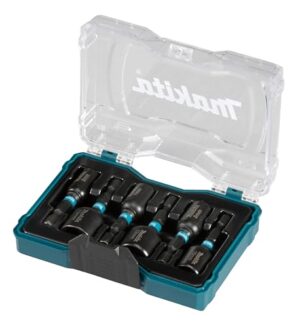 Makita E-15768 Impact Black Steckschlüssel-Set 6-teilig in Aufbewahrungbox, SW6 - SW13, magnetisch, Steckschlüssel 50 mm lang für Heimwerker-Arbeiten