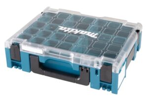 Makita 191X80-2 MAKPAC-Organizer mit 13 Boxeinsätzen und Klarsichtdeckel für Werkzeugorganisation im Heimwerkern