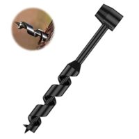 Manuelle Handbohrmaschine für den außenbereich, Holzbearbeitung Handbohrer Schraubenschlüssel, Mehrzweck schnecke, Spiralbohrer für Outdoor Camping Stöpselbohrer (25 x 230mm) (Schwarz)