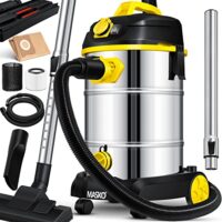 Industriestaubsauger mit Blasfunktion und Steckdose für trocken- und nass-saugen