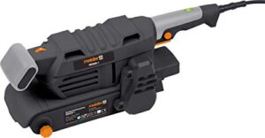 Meister Bandschleifer 600 W mit Schleiffläche 150 x 75 mm, Drehzahl-Vorwahl und stufenlose Drehzahlregulierung, Staubabsaugung für effizientes Abschleifen von Holz, Kunststoff und Metall